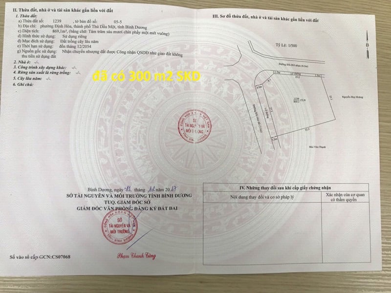 Bán Lô Góc Phường Định Hòa TP TDM