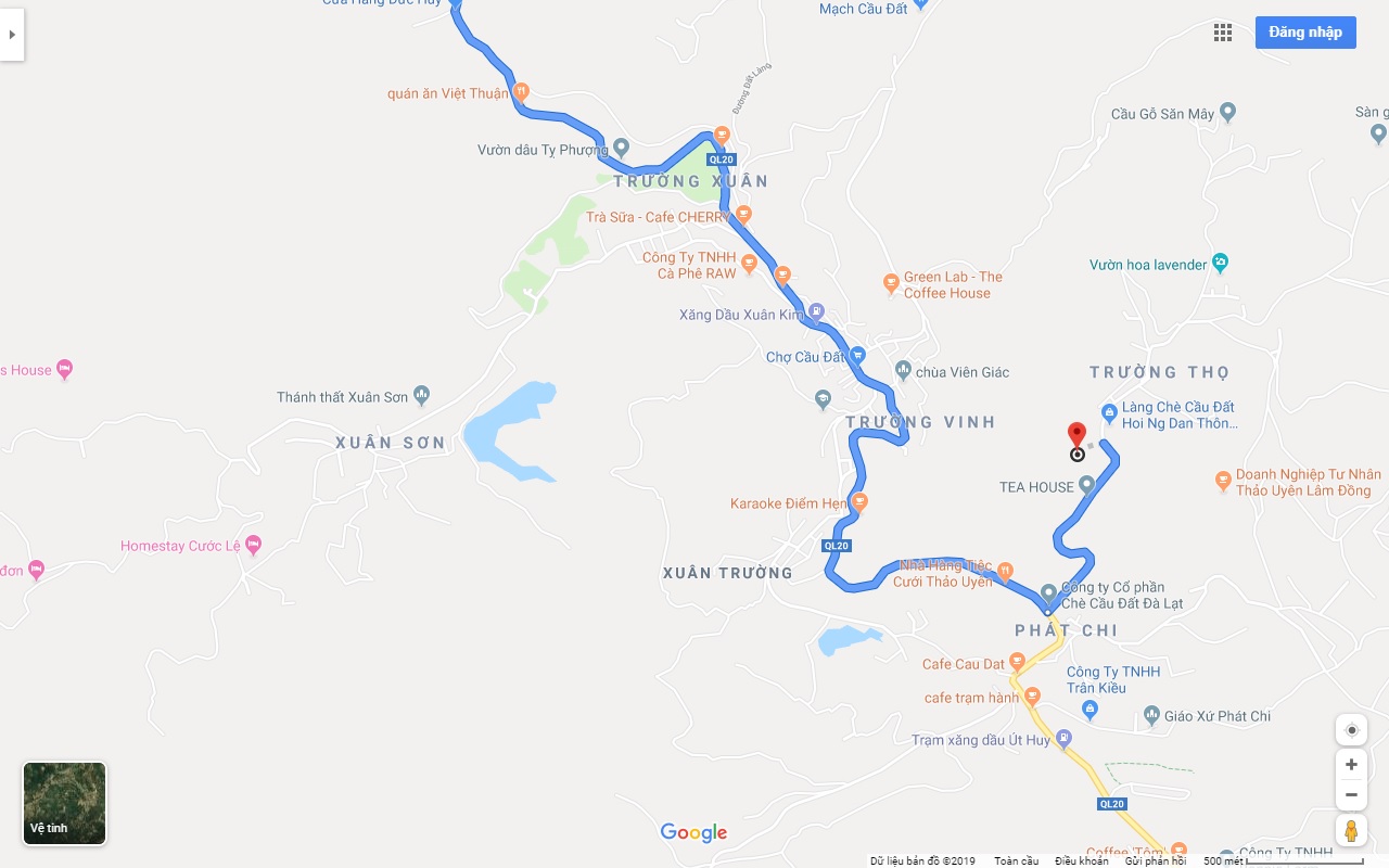 Đường đi Đà Lạt đến Cầu Đất qua Quốc Lộ 20